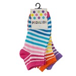 Ponožky kotníkové dievčenské - 3pack, Pidilidi, PD0130, Holka - 35-37