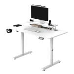 Ultradesk HIGHLANDER biela / Pracovný elektricky nastaviteľný stôl / 120 x 60 x 72-117 cm (UDESK-HG-WT)