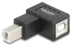 DeLock 67204 čierna / Redukcia USB 2.0 / Type-B - Type-B / priamy - pravouhlý dole (67204)