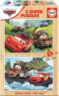 Educa Drevené puzzle Autá