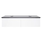Kúpeľňová skrinka so žulovou krycou doskou SAT B-WAY 119x30x45 cm biela lesk BWAY120WZ BWAY120WZ