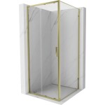 MEXEN/S - Exo sprchovací kút, posuvné dvere 95 x 95, transparent, zlato 8151-095-095-50-00