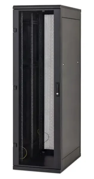 Triton 19" rozvádzač stojanový čierny / 22U/600x600 / sklenené dvere / zadný plný kryt (RMA-22-A66-BAX-N1)