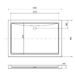 KERRA - Univerzálna vanička VICTOR 120x80/14 cm 5907548111869