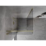 MEXEN/S - Mist-B sprchovací kút dvere krídlové 90 x 90, transparent, zlato 8A2T-090-090-50-00
