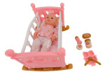 Mamido Mamido Bábika bábätko s kolískou Deluxe s 13 doplnkami MT1200