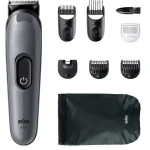 Braun AIO3540 Series 3 tmavo šedá / Zastrihávač / 8v1 / Celé telo / 0-21 mm / 50 min prevádzka (100002136800)