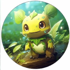Jedlý papier Pokémoni zelený drak 19,5 cm - Pictu Hap