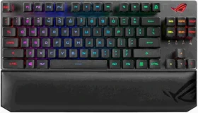 ASUS ROG Strix Scope RX TKL WD (FR) čierna / Herná klávesnica / USB-A+BT 5.2+RF 2.4GHz / ROG RX RED / RGB / FR layout (90MP02J0-BKFA00)