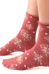Dámske vzorované ponožky 099 Růžová 35-37