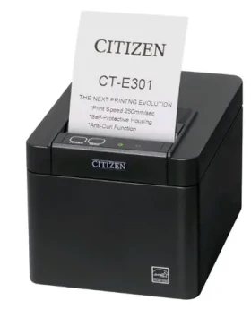 Citizen CT-E301 LAN čierna / pokladničná / 80mm / Termotlačiareň / 203dpi / USB amp; RS-232 amp; LAN / rezačka (CTE301X3EBX)