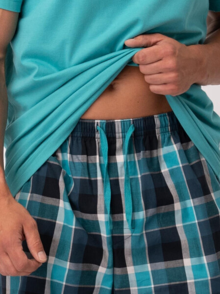 Pyžamo Kľúč MNS 630 A25 kr/r M-2XL GREEN-GRID XXL