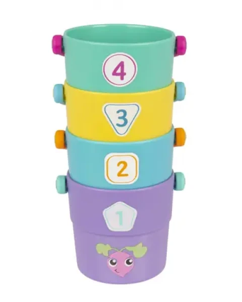 Playgro - Počítanie s farebnými skladacími vedierkami