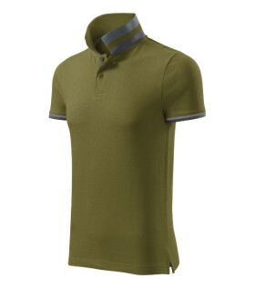 Polokošeľa Collar Up avokádovo zelená 2XL