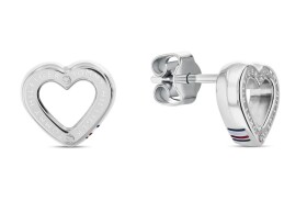 Tommy Hilfiger Srdiečkové oceľové náušnice Toggle Heart 2780971