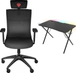 Genesis Astat 200 G2 + Holm 200 RGB čierna / Herné kreslo a stôl / 113×60 cm (M-9121101)
