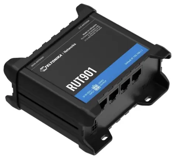 Teltonika RUT901 / Router industriálny / 2G 3G LTE / Wi-Fi 2.4GHz / 802.11n / 3x LAN / 1x WAN / 2x SIM slot (RUT901000000)