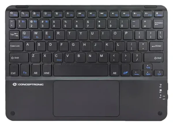 Conceptronic Klávesnica s touchpadom čierna / Bezdrôtová klávesnica / touchpad / Bluetooth 5.4 / US layout (TOBIN01BUS)