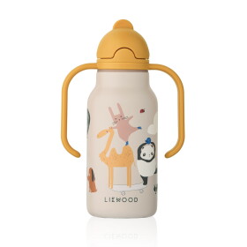 Liewood Termofľaša s úchytmi Kimmie 250 ml Around the world Sandy