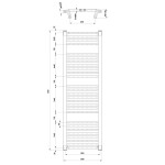 AQUALINE - ORBIT vykurovacie teleso s bočným pripojením 600x1320 biela ILO36T