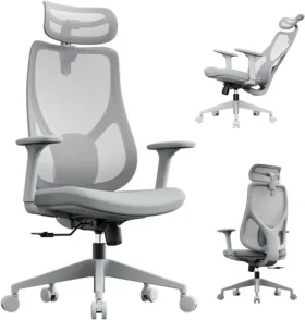 SENSE7 Moyo šedá / Kancelárske ergonomické kreslo / nosnosť 150 kg (5902659848079)