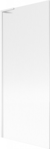 MEXEN/S - Next L vaňová zástena FIX 80 x 150, prúžky, biela 895-080-000-03-09-20