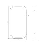 SAPHO - MANOR zrkadlo s LED osvetlením 50x100cm MN500