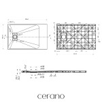 CERANO - Sprchová vanička obdĺžniková Gusto - SMC/minerálny kompozit - štruktúrovaná biela matná - 110x70x3 CER-414605