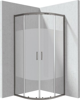 DEANTE - Funkia Evo štvrťkruhový sprchovací kút, 80x80 cm – vzor pruh KYP_DE88P