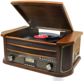 Soundmaster NR565DAB / Gramofón s rádiom CD kazetou / DAB+ / FM / USB / Bluetooth / 2x5W (NR565DAB)