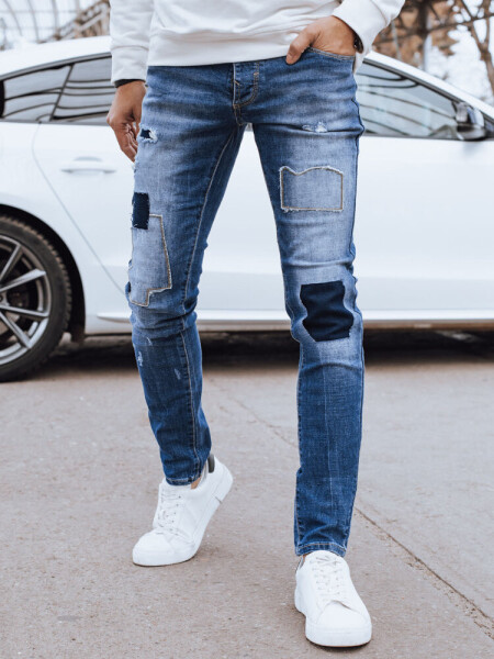 Pánske modré džínsové nohavice UX4297 modré - FashionStreet 31