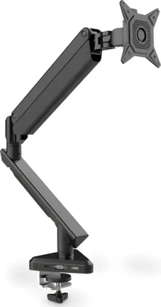 Digitus SMART Monitor Mount čierna / Rameno na monitor / integrovaný dok HDMI + USB-C / VESA 75/100 / nosnosť 9 kg (DA-90405)