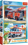 Trefl Puzzle Treflíci: Záchranárske autá