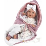 Llorens 74040 New born žmurkací realistická bábika bábätko so zvukmi a mäkkým látkovým telom 42 cm