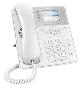 Snom D735 biela / Drôtový IP telefón / 2,7" displej / 12x SIP / PoE / USB (4396)