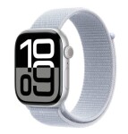 Apple Watch Series 10 GPS 46mm Strieborné hliníkové telo - Oblačne modrý prevliekací remienok / 130-200 mm (MWWN3)