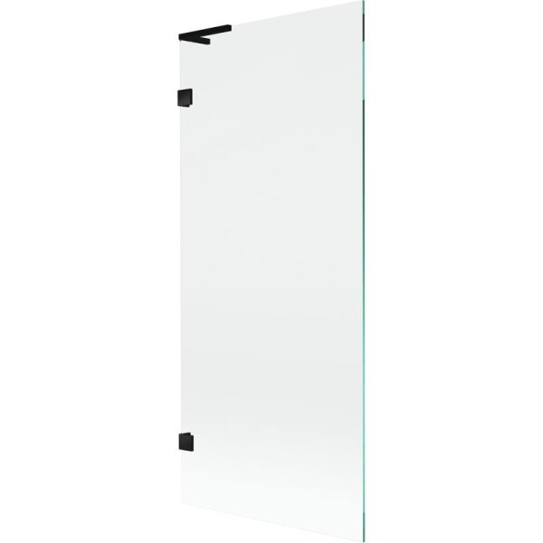 MEXEN/S - Lunar L vaňová zástena FIX 80 x 150, transparent, čierna 897L-080-000-70-00