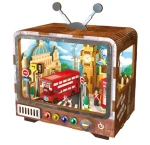 2KIDS TOYS 3D drevená skladačka Retro TV Londýn
