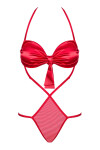 Erotické body teddy OBSESSIVE Červená L/XL