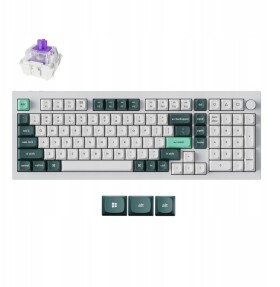 Keychron Keychron Q5 HE QMK Wireless Custom Keyboard Fully Assembled Knob / Shell White / Gateron Double-Rail Magnetic Nebula Switch