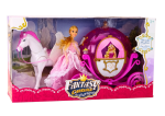 Mamido Bábika princezná s kočiarom a koňom Pegasom ružová