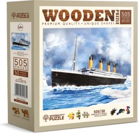 Wooden City Drevené puzzle Titanic 2v1