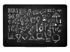2x3 Qboard Magnetická tabuľa čierna / bezrámová / matný povrch / 87 x 57 cm
