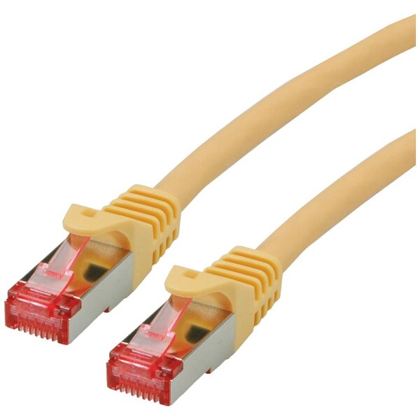 Roline 21.15.2622 RJ45 sieťové káble, prepojovacie káble CAT 6 S/FTP 2.00 m žltá dvojžilový tienený, bez halogénov, samozhášavý 1 ks; 21.15.2622