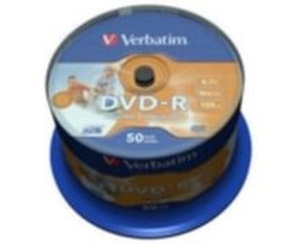 Verbatim DVD-R(50-Pack)Spindle/Inkjet Printable/16x/4.7GB (43533)