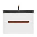 Kúpeľňová skrinka s umývadlom a batériou SAT Fusion 77,5x53x45 cm biela matná mat SATFUSION280WBKMBA SATFUSION280WBKMBA