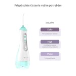 TrueLife AquaFloss Lite biela / ústna sprcha / Priemer trysky 0.6 mm / 2 trysky / 3 režimy / objem nádržky 200 ml / IPX7 (TLAQFL)