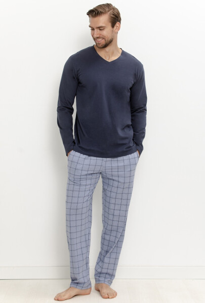 Pyžamo Taro 3668 Dorian, s dlhými rukávmi, veľkosti M–2XL, Z26 tmavě modrá XL