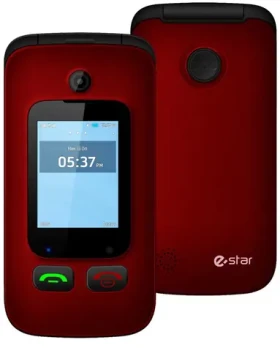 ESTAR Digni Flip červená / 2.4" / 240 x 320 / 32 MB / MicroSD / 0.08 Mpx / 1000 mAh (5292302012323)