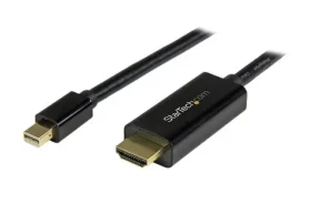 StarTech pasívny adaptér Mini DisplayPort M na HDMI M čierna 3M /4k a 2K/audio 7.1 (MDP2HDMM3MB)